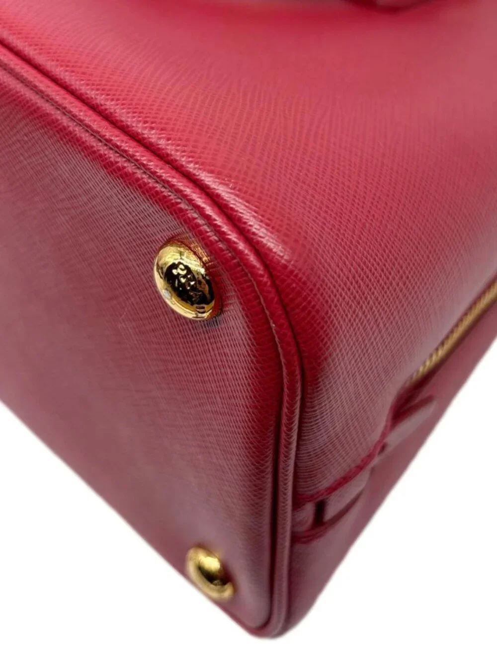 Prada Promenade Medium Saffiano Lux Leather Shoulder Bag Red
